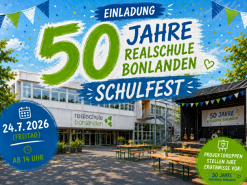 50 Jahre Realschule Bonlanden – Save the Date für unser Jubiläumsfest